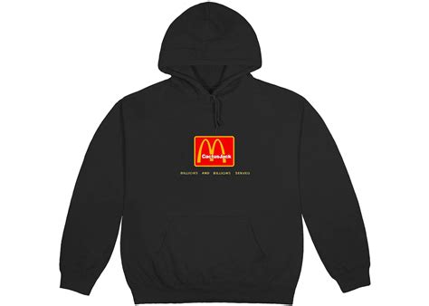 Travis Scott x McDonald's Billions Served Hoodie Washed Black.